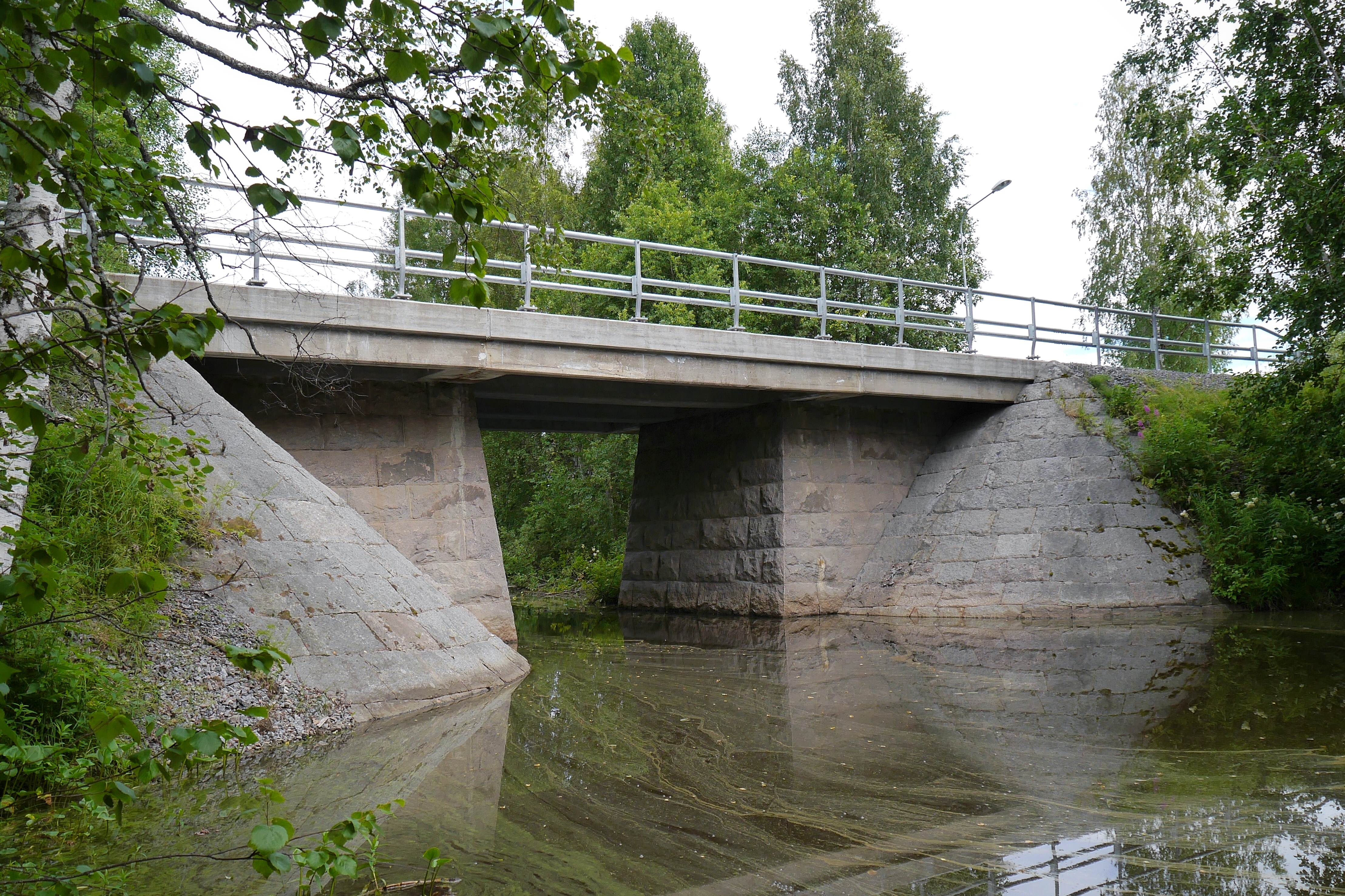 A road bridge over Kvarnbäcken in Vittjärv, Boden municipality, in July 2016; the file photograph does not show current water levels or flooding